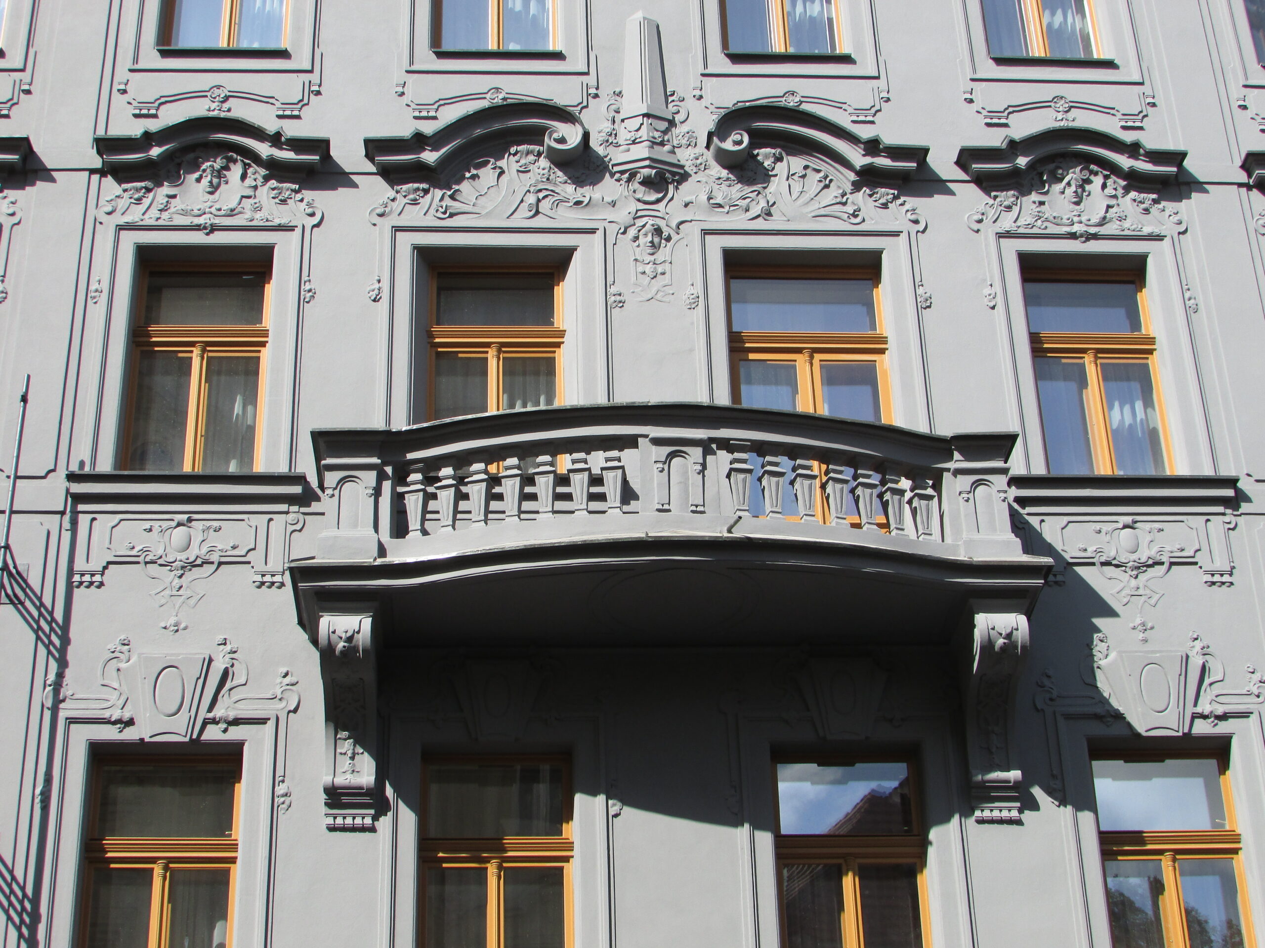Restored historic facade