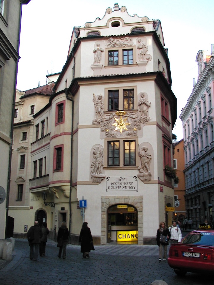 Restored building facade
