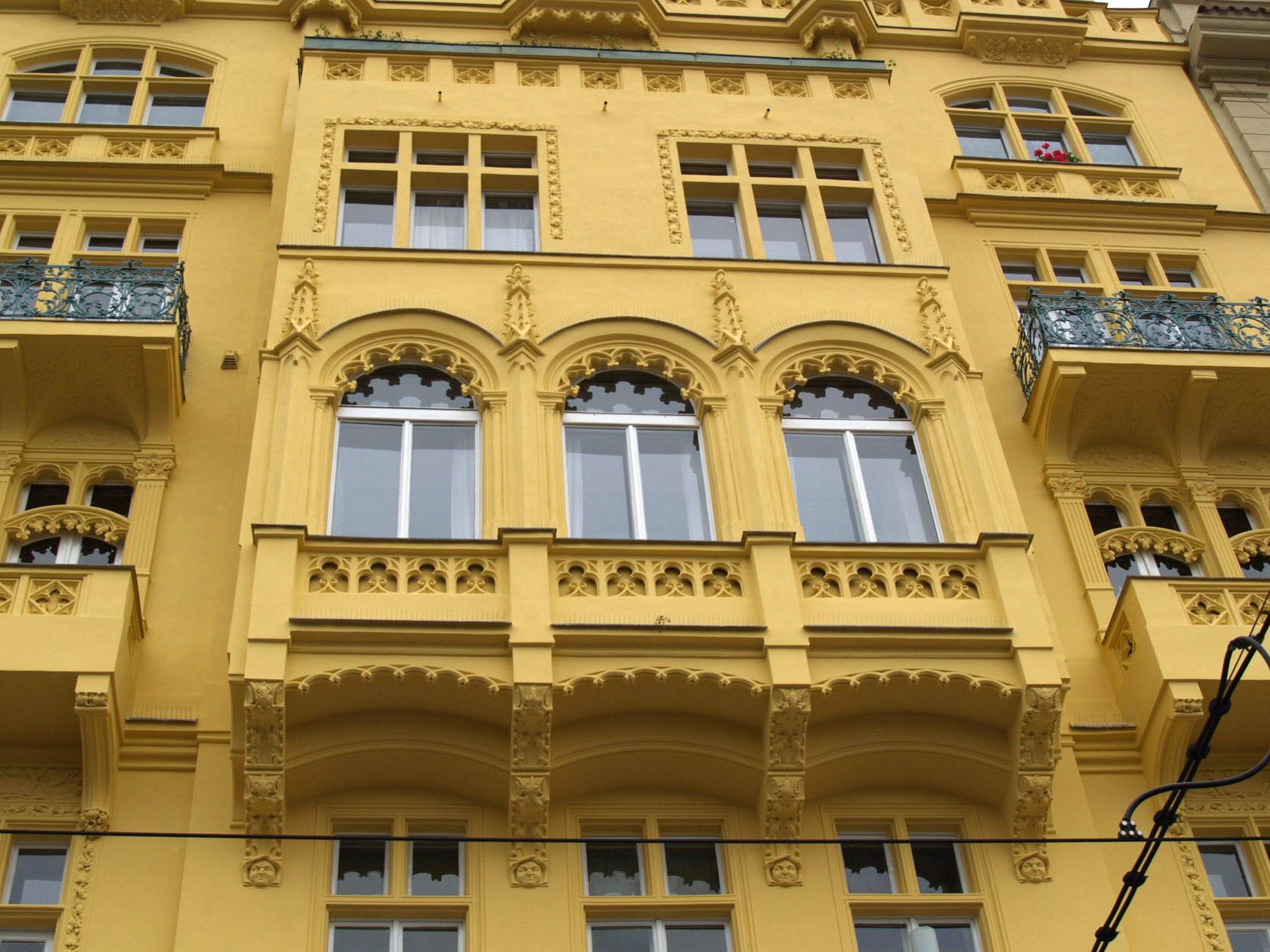 Detail of a restored facade